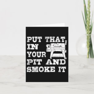 Funny Pellet Smoker Grillen Pit Gift Grill für Fle Karte