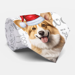 Funny Pembroke Welsh Corgi Christmas Dog Lover Krawatte
