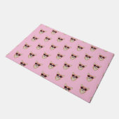 Funny Pembroke Welsh Corgi Pattern Pink Fußmatte (Schrägansicht)