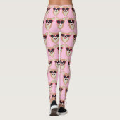 Funny Pembroke Welsh Corgi Pattern Pink Leggings (Rückseite)