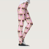 Funny Pembroke Welsh Corgi Pattern Pink Leggings (Rechts)