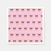 Funny Pembroke Welsh Corgi Pattern Pink Serviette (Vorderseite)