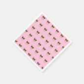 Funny Pembroke Welsh Corgi Pattern Pink Serviette (Ecke)