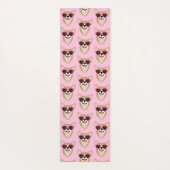 Funny Pembroke Welsh Corgi Pattern Pink Yogamatte (Rückseite)