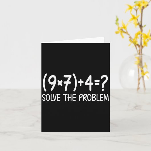 Funny Pemdas Elementary Math Teacher Brainrot 67 M Karte (Gelbe Blume)