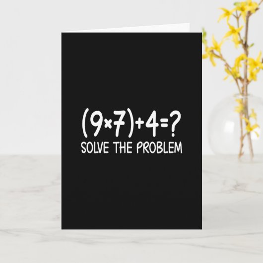 Funny Pemdas Elementary Math Teacher Brainrot 67 M Karte (Gelbe Blume)