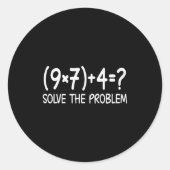 Funny Pemdas Elementary Math Teacher Brainrot 67 M Runder Aufkleber (Vorderseite)