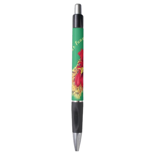 Funny Pen Gift Überraschendes Rooster - Benutzerde Kugelschreiber (Vorderseite Vertikal)