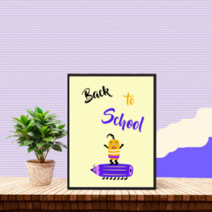 Funny Pencil und Kautschuk Poster