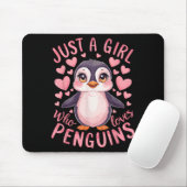 Funny Penguin Animal Just A Girl Who Loves Penguin Mousepad (Mit Mouse)