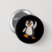 Funny Penguin Apparel S Uni Erwachsene Kinder Kind Button (Vorne & Hinten)