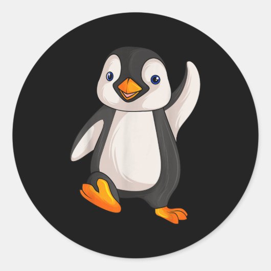 Funny Penguin Apparel S Uni Erwachsene Kinder Kind Runder Aufkleber (Vorderseite)