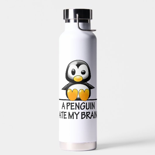 Funny Penguin Ate My Brain Trinkflasche (Links)
