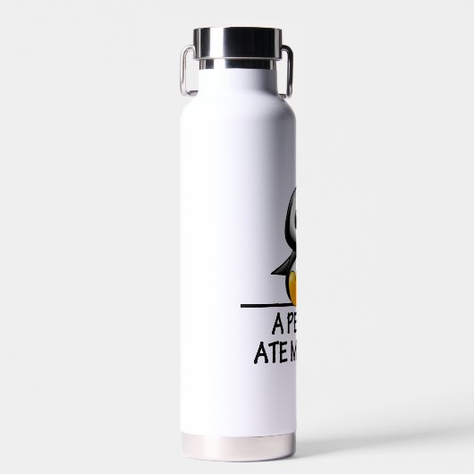 Funny Penguin Ate My Brain Trinkflasche (Vorne)
