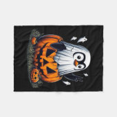 Funny Penguin Boo Halloween Ghost Womens Mens Kids Fleecedecke (Vorderseite (Horizontal))