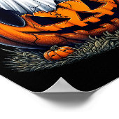 Funny Penguin Boo Halloween Ghost Womens Mens Kids Poster (Ecke)