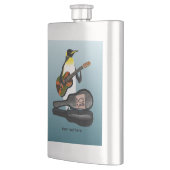 Funny Penguin Busking Flachmann (Links)