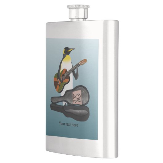 Funny Penguin Busking Flachmann (Links)