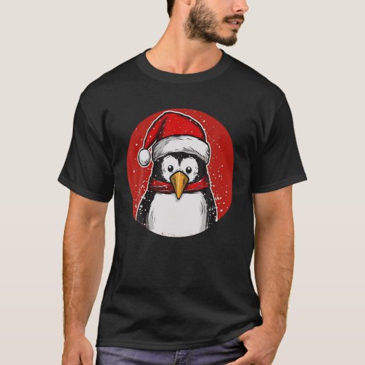 Funny Penguin Christmas Animal Lovers Geschenk Men T-Shirt (Vorderseite)