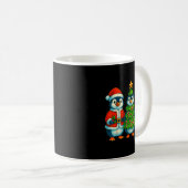 Funny Penguin Christmas Lights Penguin Cute Xmas H Kaffeetasse (VorderseiteRechts)
