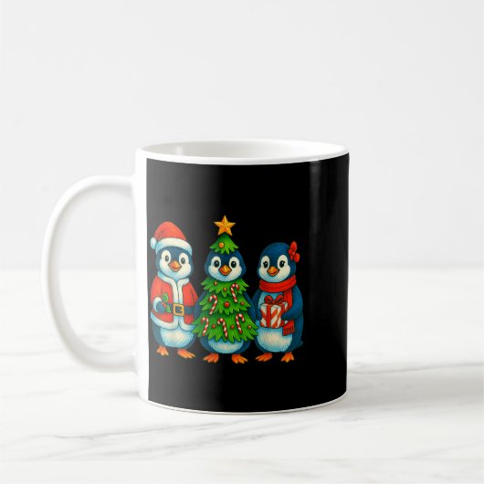Funny Penguin Christmas Lights Penguin Cute Xmas H Kaffeetasse (Links)