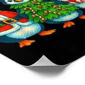 Funny Penguin Christmas Lights Penguin Cute Xmas H Poster (Ecke)