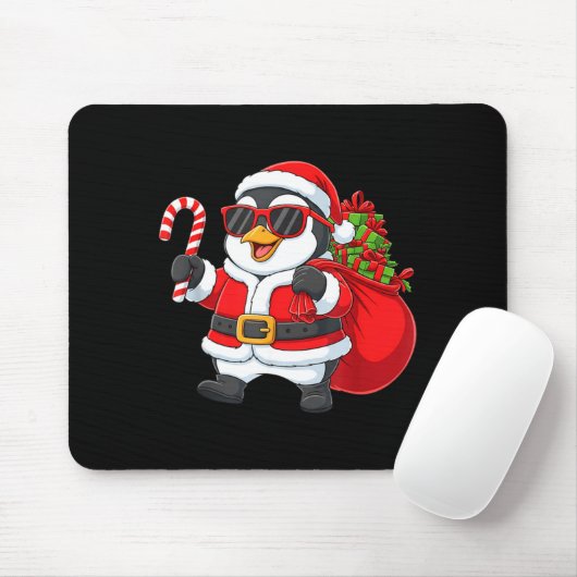 Funny Penguin Christmas Santa Outfit Xmas Boys Gir Mousepad (Mit Mouse)