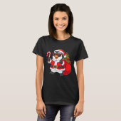Funny Penguin Christmas Santa Outfit Xmas Boys Gir T-Shirt (Vorne ganz)