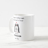 Funny Penguin Couple Valentine's Day Tasse (Vorderseite Links)