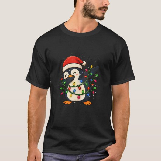 Funny Penguin Dabbing Christmas Xmas Holidays Boys T-Shirt (Vorderseite)