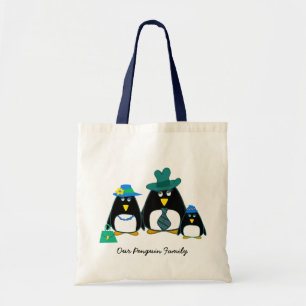 Funny Penguin Familie von 3 Geschenken Tragetasche