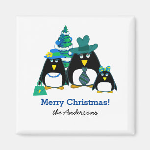 Funny Penguin Familienweihnachtspender Magnete Magnet