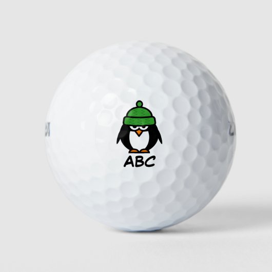 Funny penguin golf ball set gift for him or her (Vorderseite)
