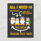 Funny Penguin Lover Ice Birds Enthusiast Postkarte (Vorderseite)