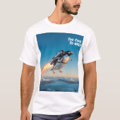 Funny Penguin mit Jetpack T - Shirt (Vorderseite)