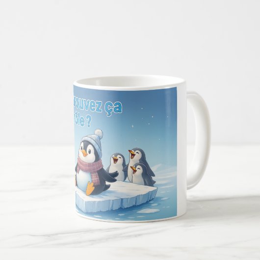 Funny Penguin Moment Kaffeetasse (VorderseiteRechts)