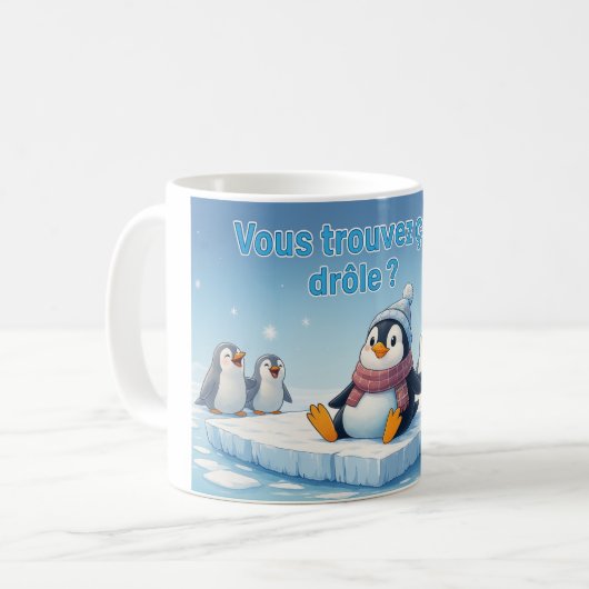 Funny Penguin Moment Kaffeetasse (Vorderseite Links)