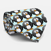"Funny Penguin" Pattern Neck Tie Krawatte (Gerollt)