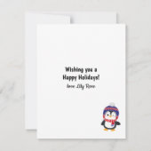 Funny Penguin Pun Snowflake Weihnachten (Rückseite)