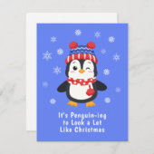Funny Penguin Pun Snowflake Weihnachten (Vorne/Hinten)