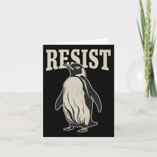 Funny Penguin Resist Cool Penguins Residenz Karte