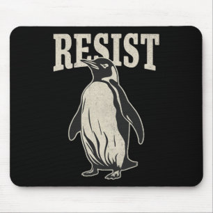 Funny Penguin Resist Cool Penguins Residenz Mousepad