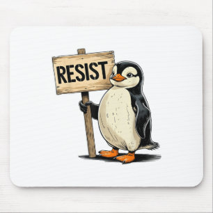 Funny Penguin Resist Cool Penguins Residenz Mousepad