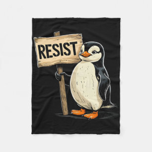 Funny Penguin Resist Coole Pinguine Residenz 1 Fleecedecke
