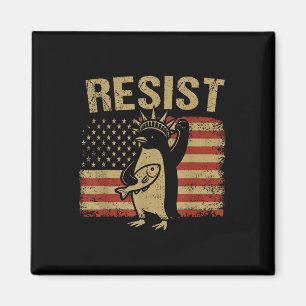 Funny Penguin Resist Coole Pinguine Vintag Protest Magnet