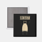 Funny Penguin Resist Coole Pinguine Vintag Protest Magnet (Vorderseite/Rückseite)