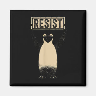 Funny Penguin Resist Coole Pinguine Vintag Protest Magnet