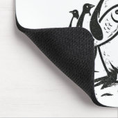 Funny Penguin Resist Vintages Design Mousepad (Ecke)