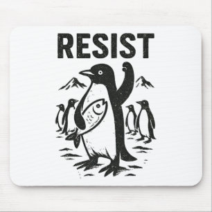 Funny Penguin Resist Vintages Design Mousepad