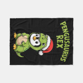 Funny Penguin T-rex Costume Christmas Kids Boys  Fleecedecke (Vorderseite (Horizontal))